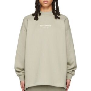 Fear of God Essentials Green Relaxed Crewneck Sweatshirt